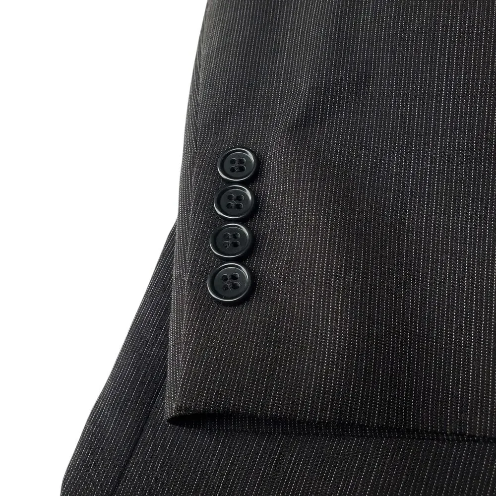 Michael Kors 2 Pc Suit Wool Old Money Heritage Academia Brown Stripe 42R 35x29